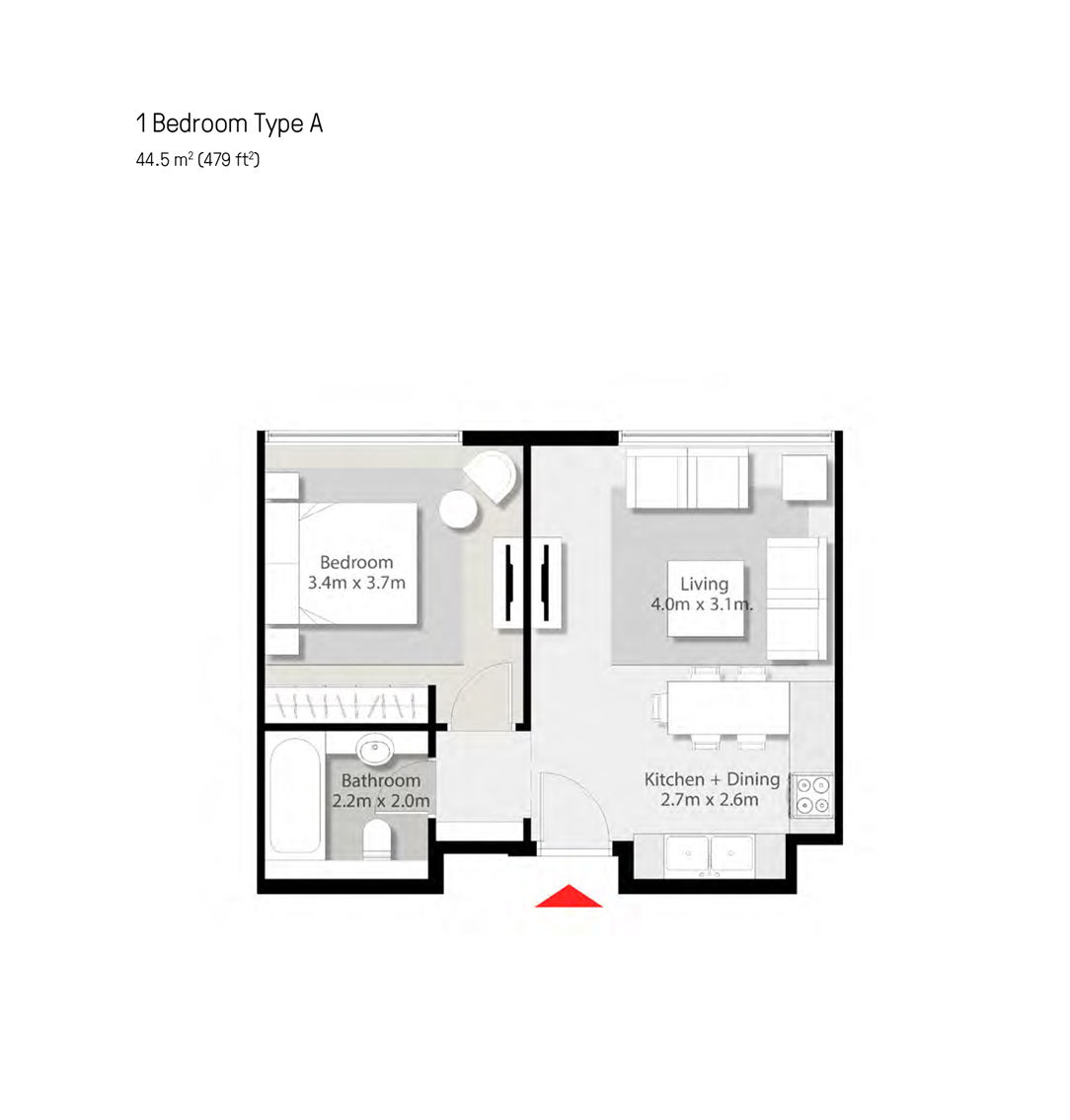 Arada The Solo at East Village Aljada Floor Plan